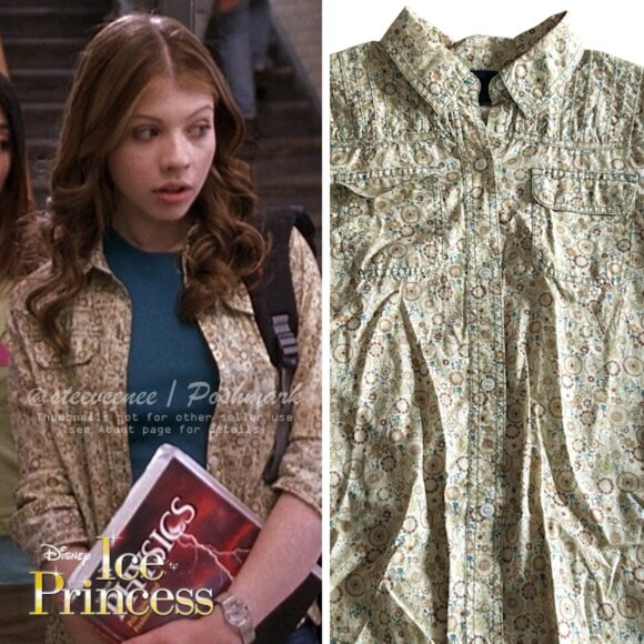 Vintage Y2K Floral Print Button Down Shirt ASO Ice Princess - Picture 2 of 8